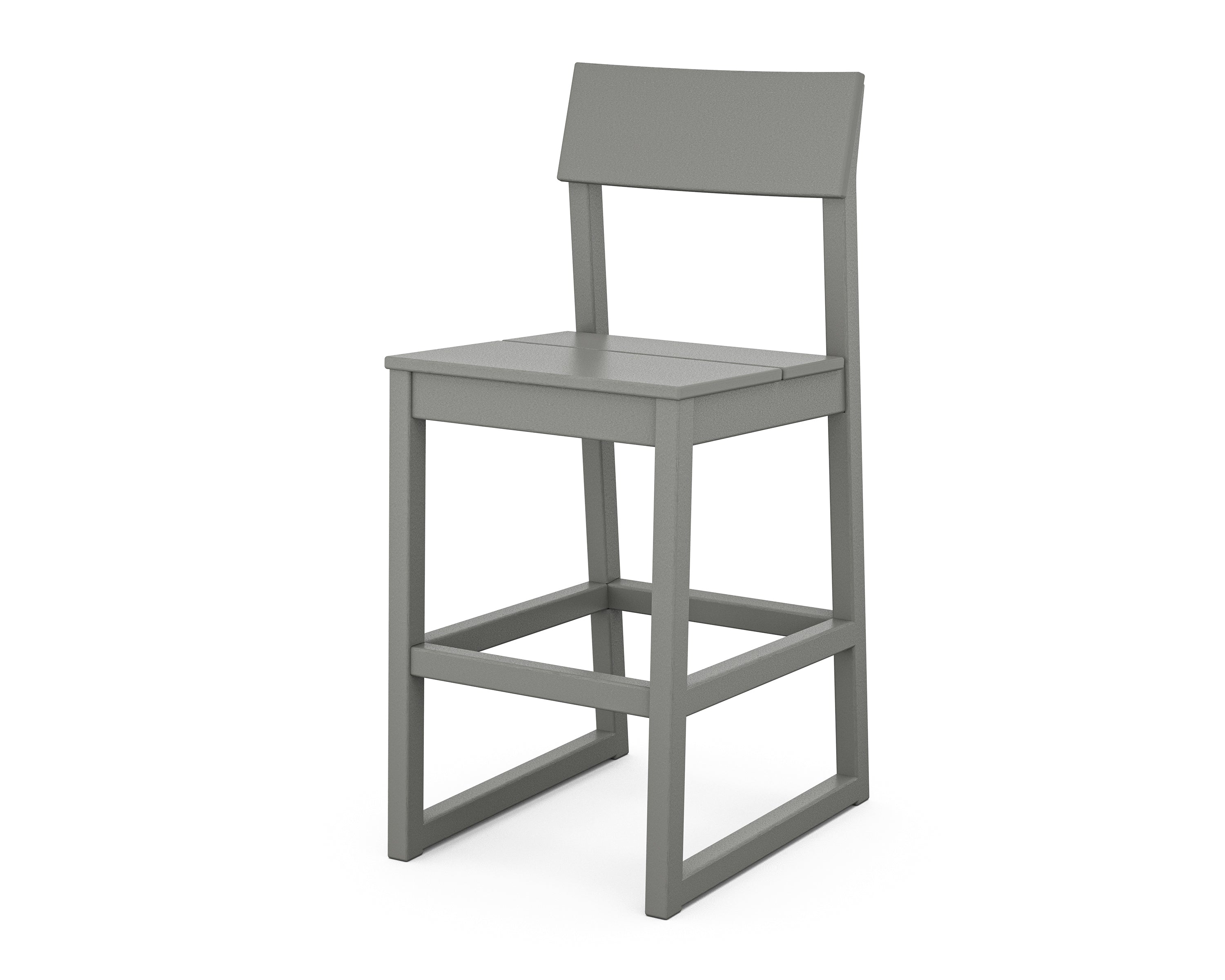 POLYWOOD® EDGE Bar Side Chair in Slate Grey