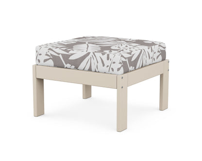 POLYWOOD® Vineyard Modular Ottoman in Sand / Leaf Grey Mist