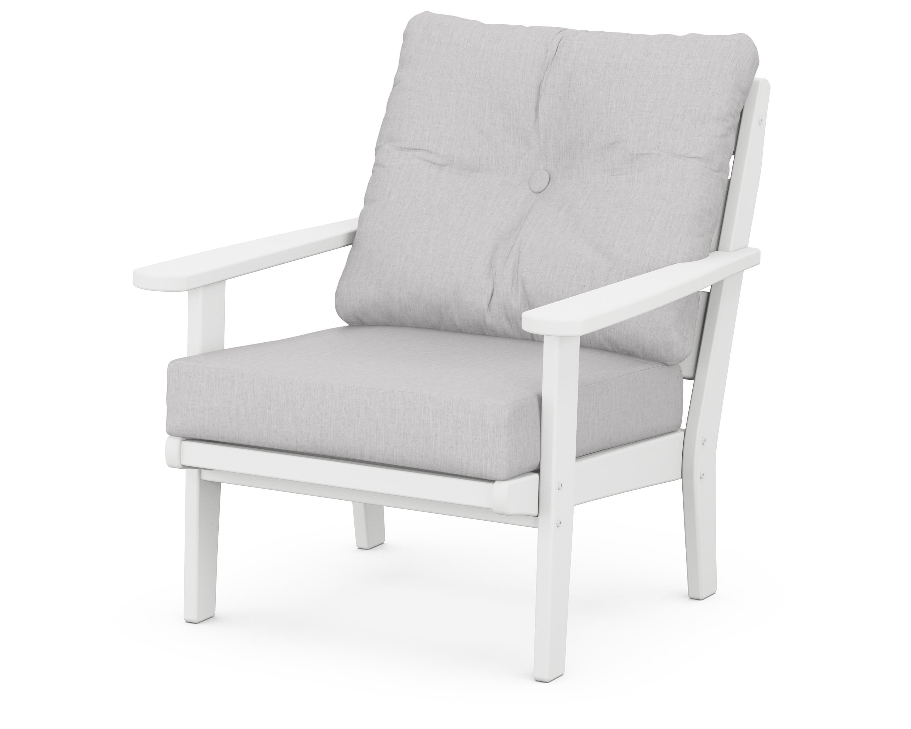 POLYWOOD® Lakeside Deep Seating Chair in White / Granite