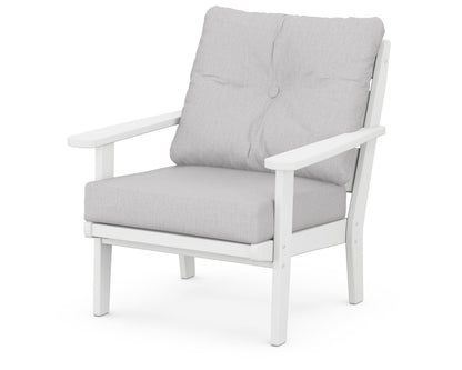 POLYWOOD® Lakeside Deep Seating Chair in White / Granite
