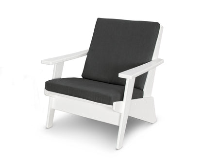 POLYWOOD® Riviera Modern Lounge Chair in White / Spectrum Carbon
