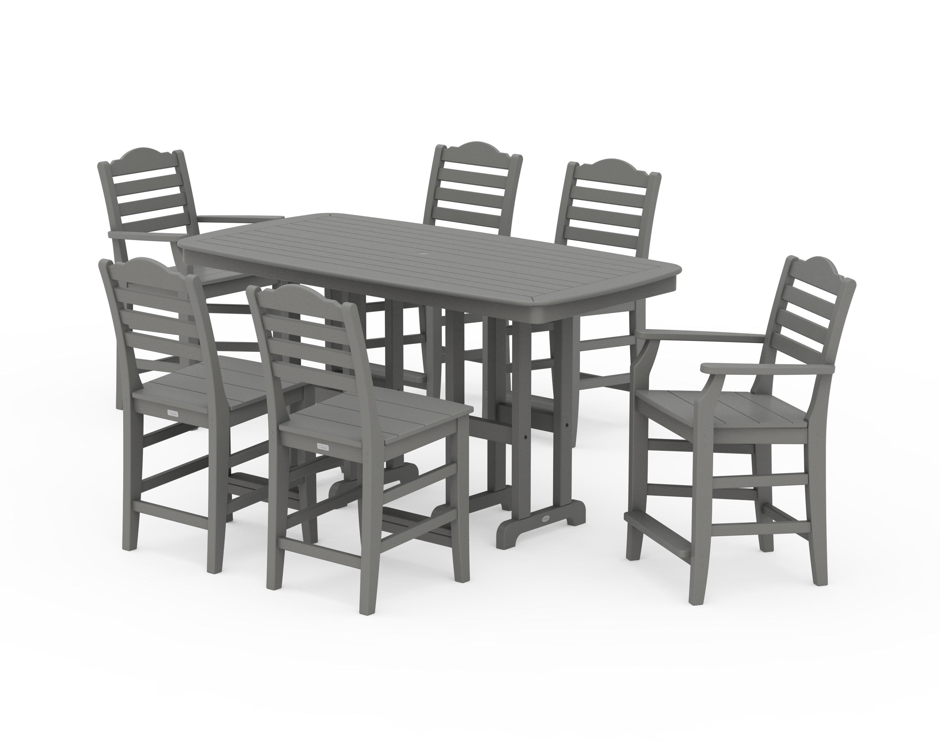 Draper James™ by  POLYWOOD® Savannah 7-Piece Counter Set in Slate Grey