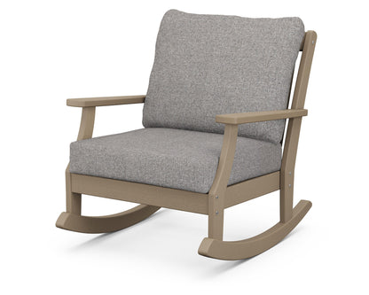 POLYWOOD® Braxton Deep Seating Rocking Chair in Vintage Sahara / Grey Mist