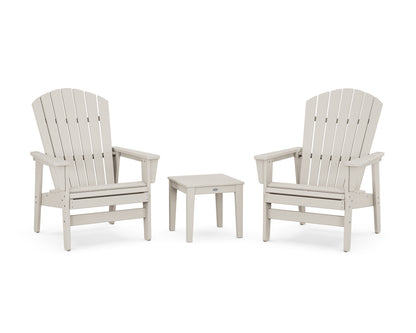POLYWOOD® 3-Piece Nautical Grand Upright Adirondack Set in Sand