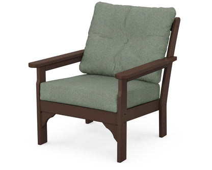 POLYWOOD® Vineyard Deep Seating Chair in Mahogany / Cast Sage