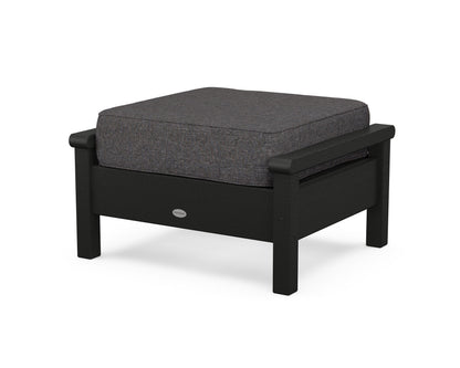 POLYWOOD® Harbour Deep Seating Ottoman in Black / Ash Charcoal