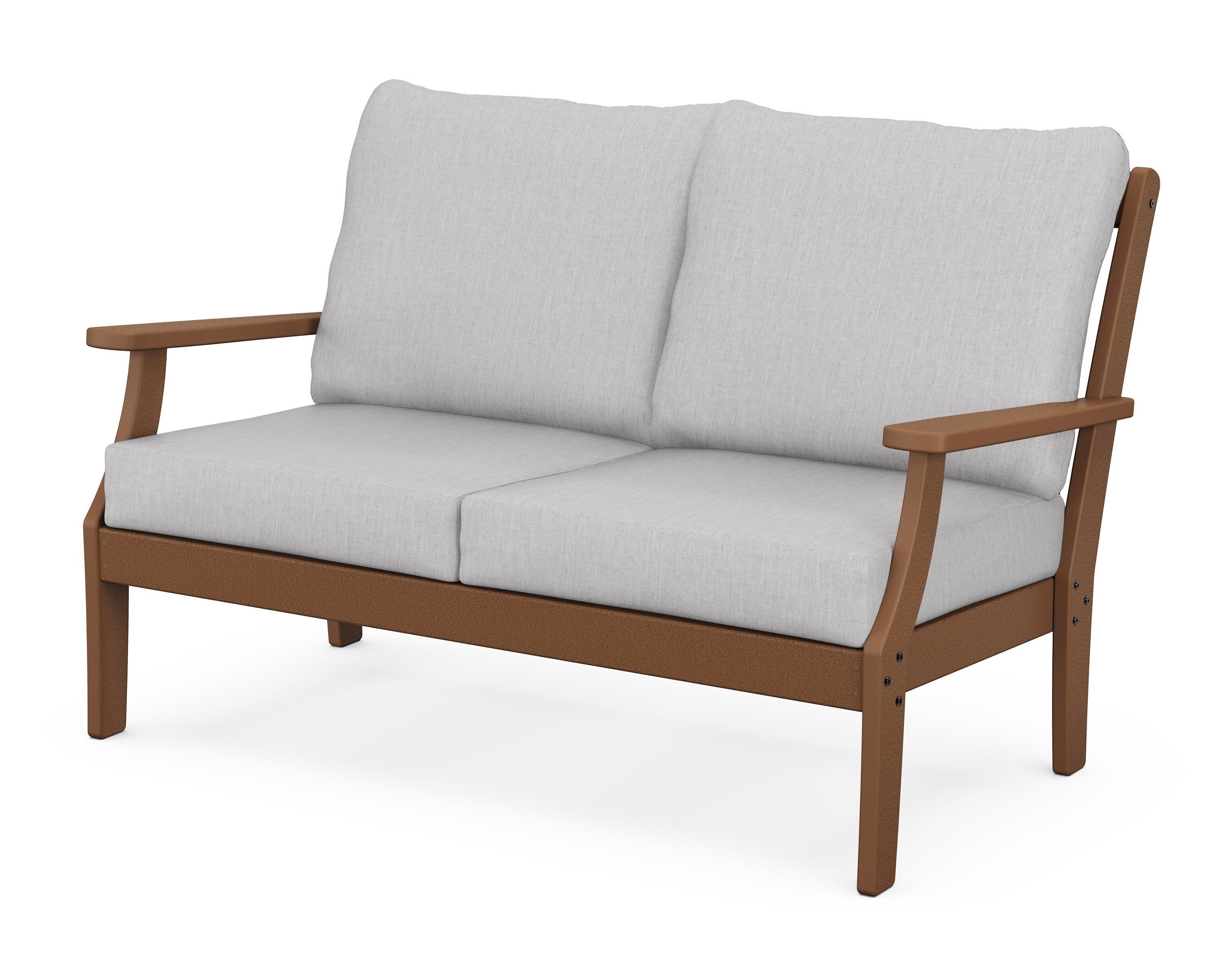 POLYWOOD® Braxton Deep Seating Loveseat in Teak / Granite