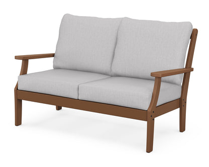 POLYWOOD® Braxton Deep Seating Loveseat in Teak / Granite