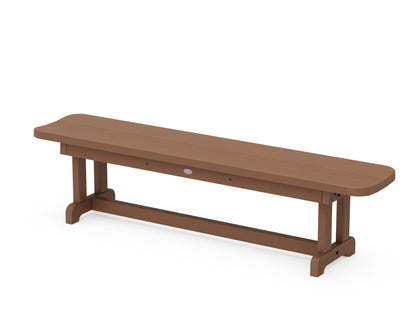 POLYWOOD® Park 72" Harvester Backless Bench in Teak