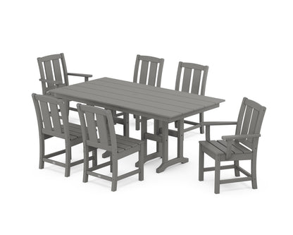 POLYWOOD® Mission 7-Piece Farmhouse Dining Set in Slate Grey