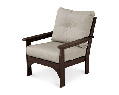POLYWOOD® Vineyard Deep Seating Chair in Mahogany / Cast Ash