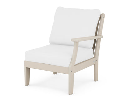 POLYWOOD® Braxton Modular Right Arm Chair in Sand / Natural