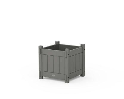 POLYWOOD® Vineyard Square Planter Box in Slate Grey