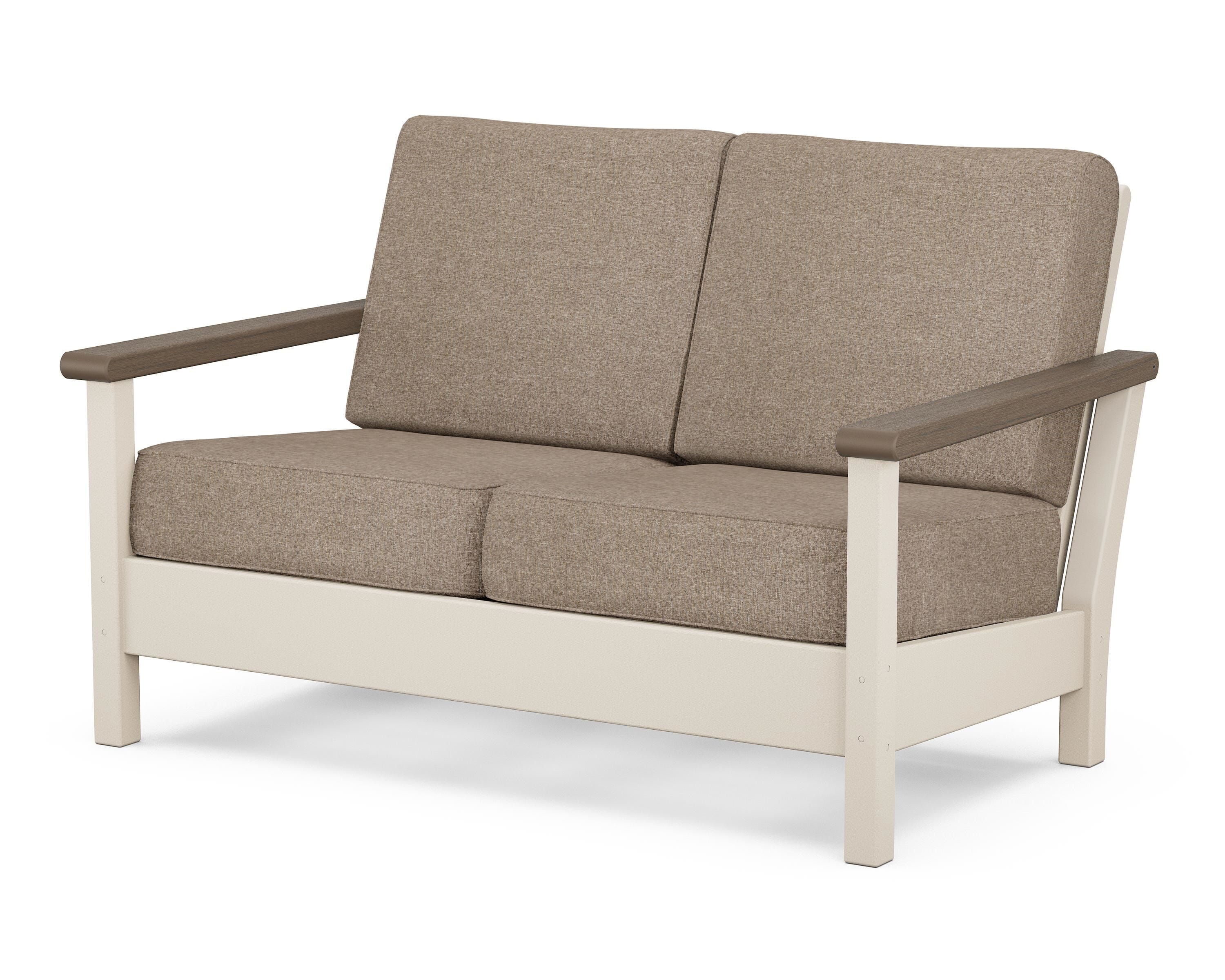 POLYWOOD® Harbour Deep Seating Loveseat in Sand / Kona / Spiced Burlap