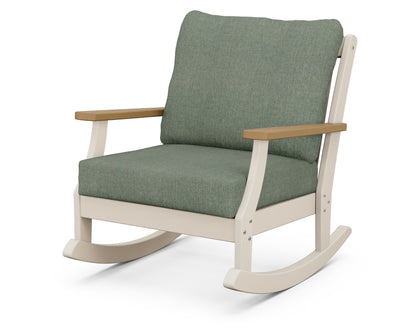 POLYWOOD® Braxton Deep Seating Rocking Chair in Sand / Natural / Cast Sage