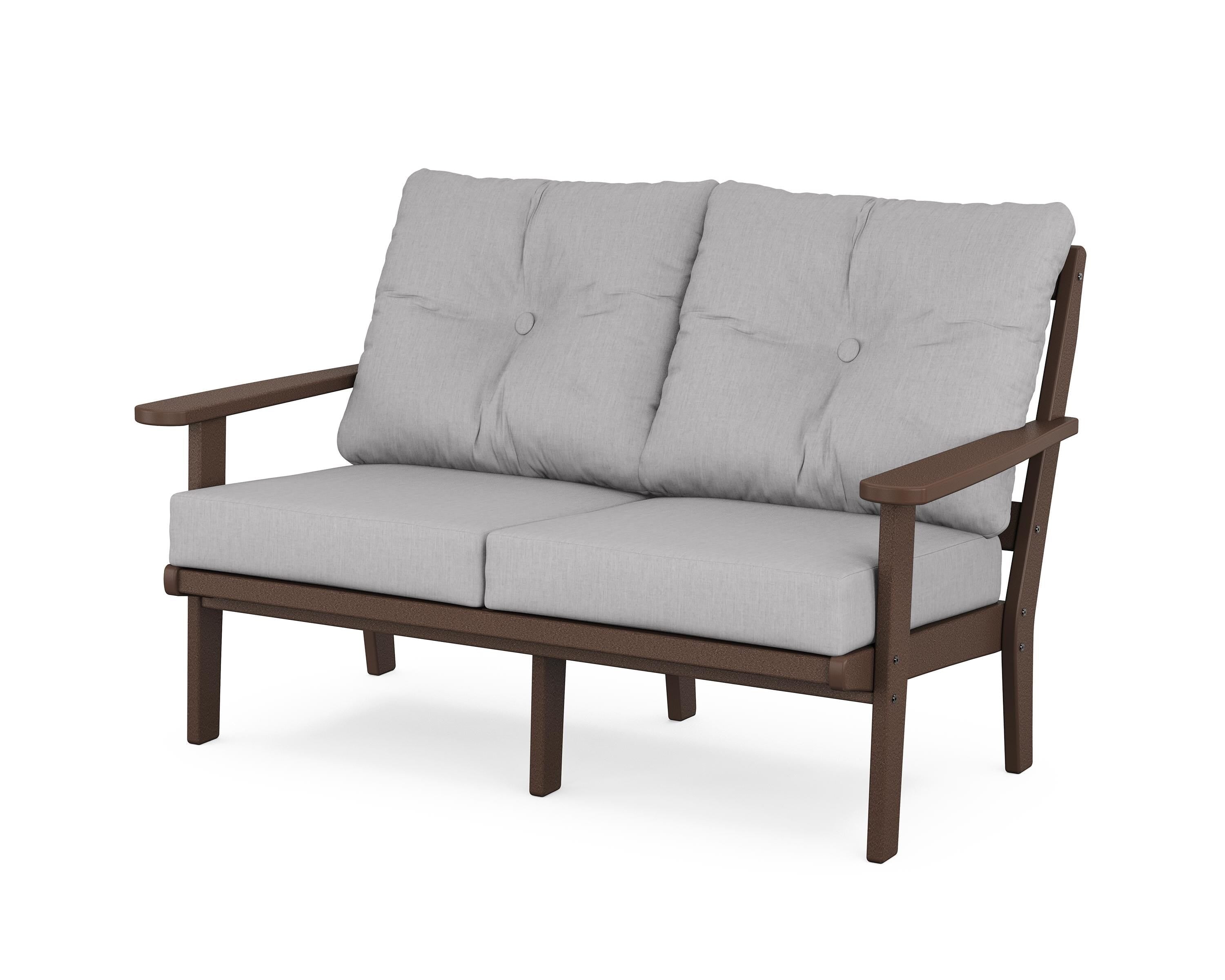 POLYWOOD® Mission Deep Seating Loveseat in Mahogany / Granite