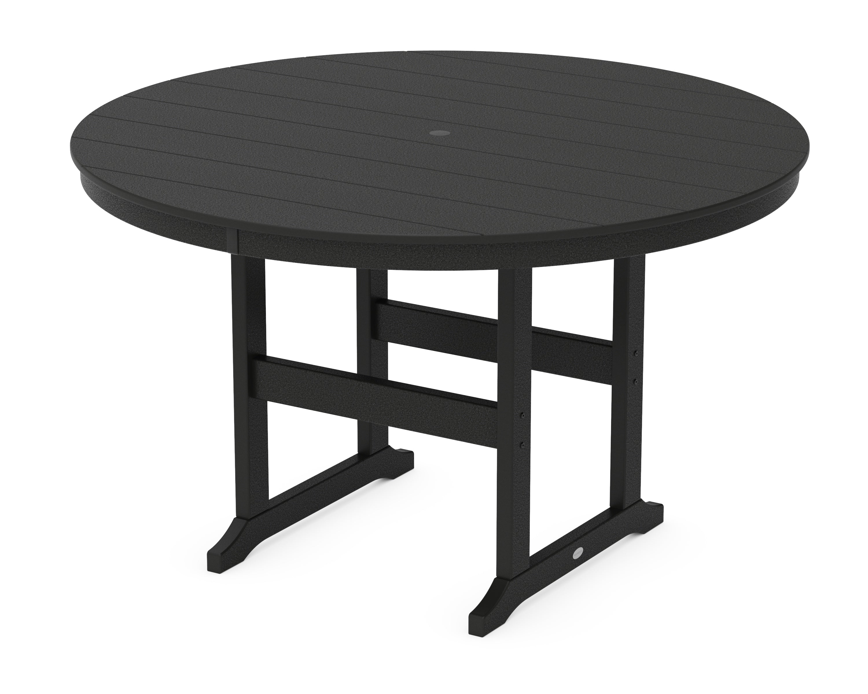 POLYWOOD® 60" Round Farmhouse Counter Table in Black