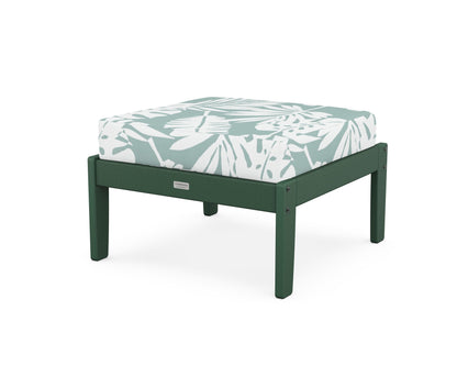 Country Living Cottage Deep Seating Ottoman in Green / Leaf Glacier Spa
