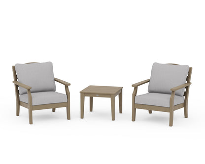 Draper James™ by  POLYWOOD® Savannah 3-Piece Deep Seating Set in Vintage Sahara / Granite
