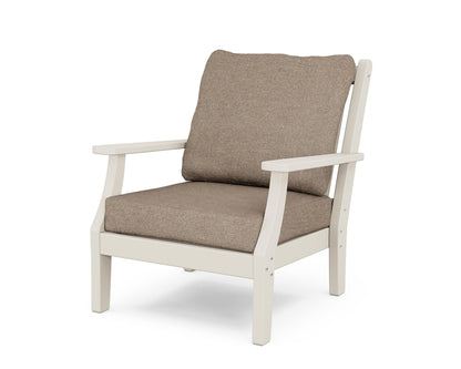 Country Living Wovendale Deep Seating Chair in Sand / Spiced Burlap