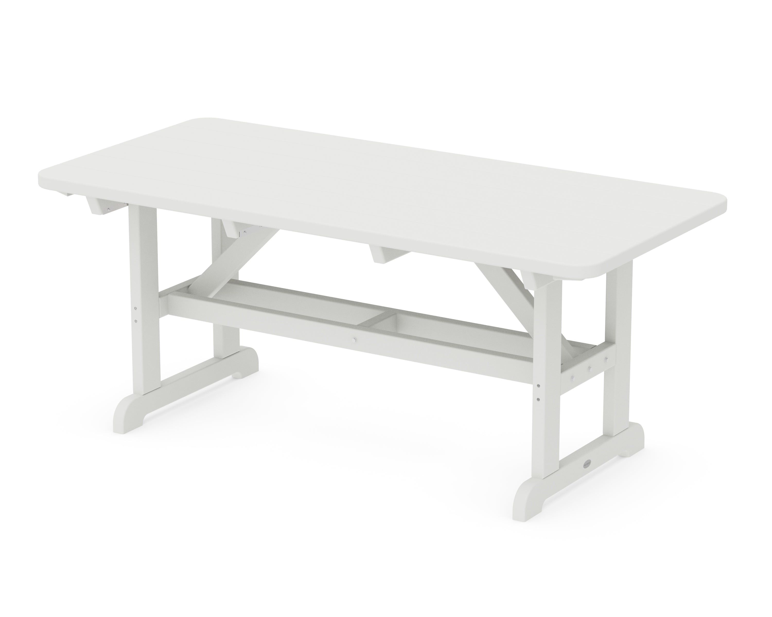 POLYWOOD® Park 33" x 70" Harvester Picnic Table in White
