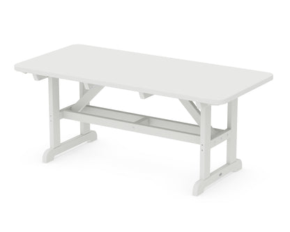 POLYWOOD® Park 33" x 70" Harvester Picnic Table in White