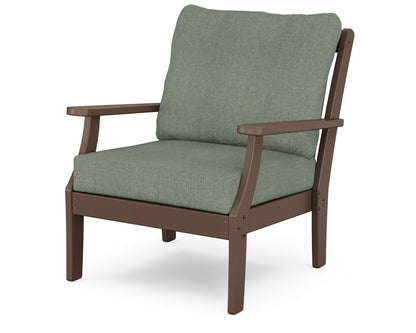 POLYWOOD® Braxton Deep Seating Chair in Mahogany / Cast Sage