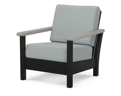 POLYWOOD® Harbour Deep Seating Chair in Black / Driftwood / Spa