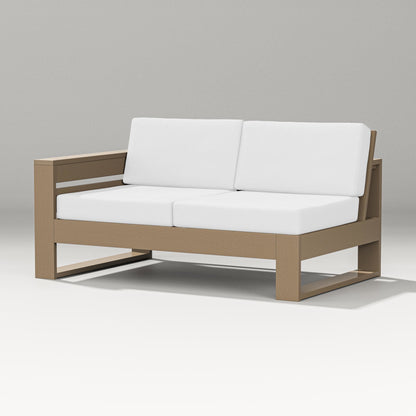 PW Designer Series Latitude Modular Left Arm Loveseat in Vintage Sahara / Natural