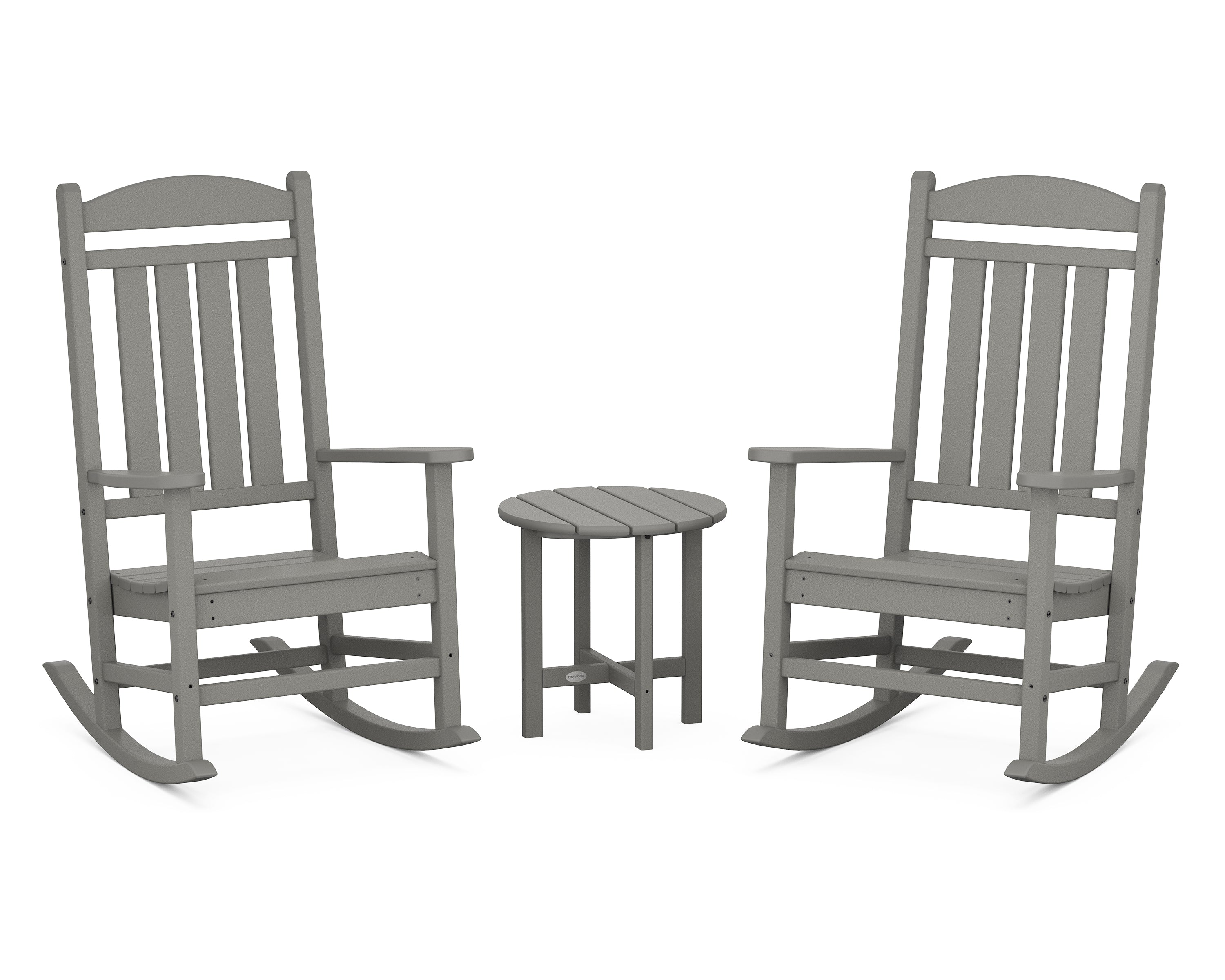 POLYWOOD® Presidential 3-Piece Rocker Set in Slate Grey