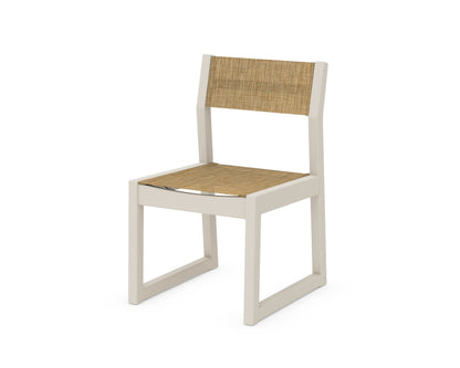 POLYWOOD® EDGE Sling Dining Side Chair in Sand / Burlap Sling