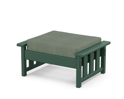 Martha Stewart by POLYWOOD® Acadia Deep Seating Ottoman in Green / Cast Sage