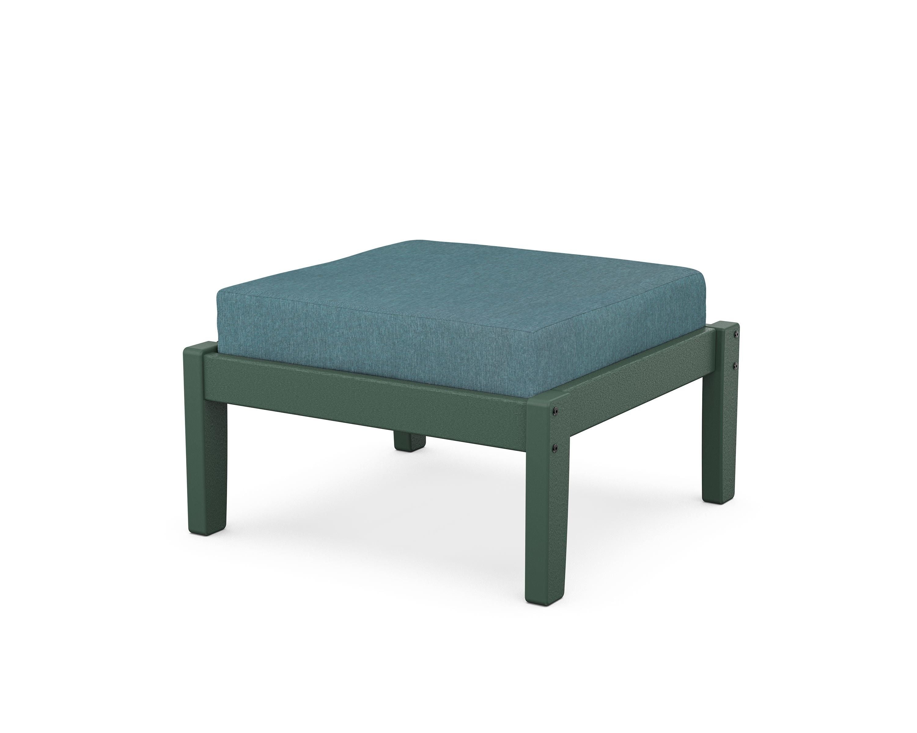 Unbranded Deep Seating Ottoman in Green / Ocean Teal