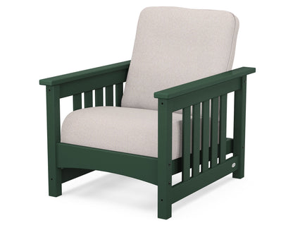 POLYWOOD® Club Mission Chair in Green / Dune Burlap