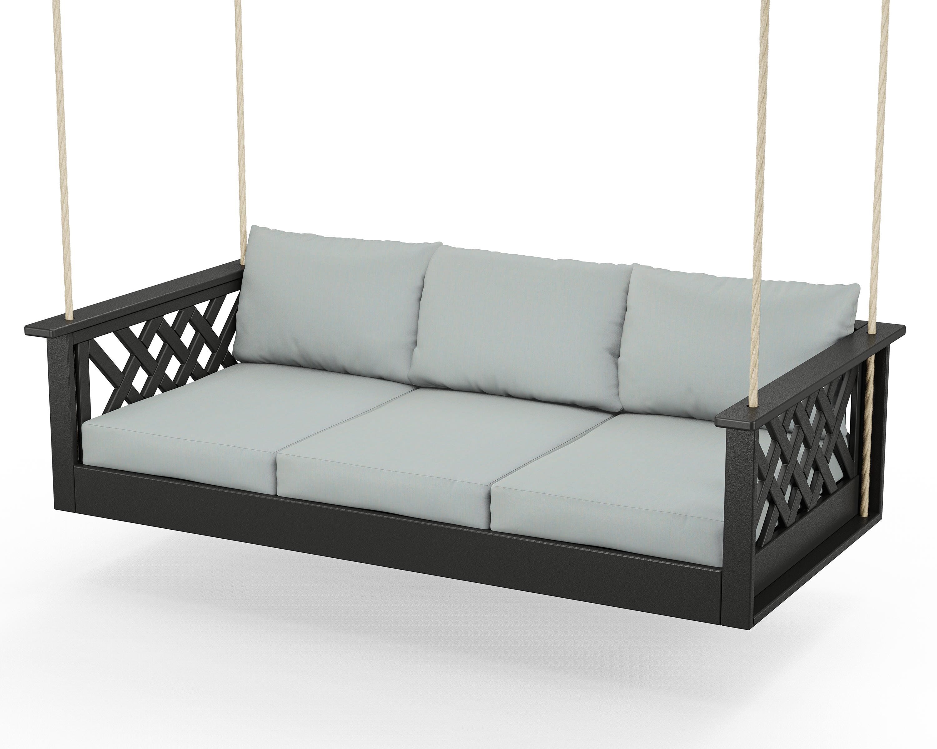 Country Living Wovendale Daybed Swing in Black / Spa