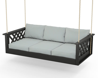 Country Living Wovendale Daybed Swing in Black / Spa