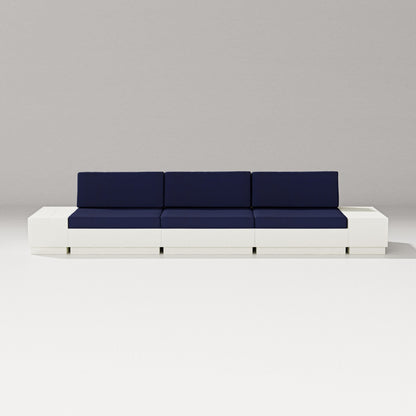 PW Designer Series Elevate Straight Sectional in Vintage White / Navy