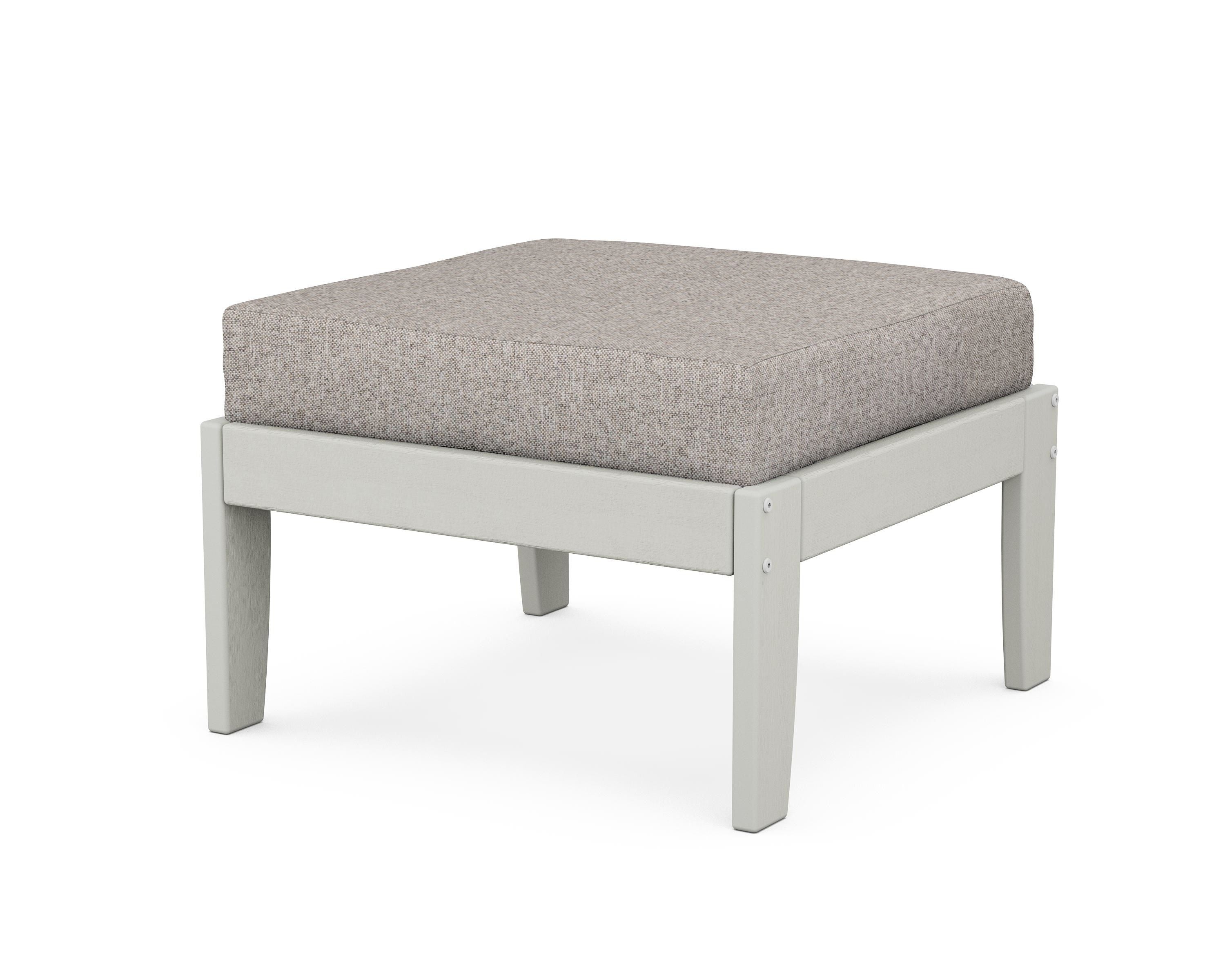 Unbranded Modular Ottoman - Classic in Vintage White / Weathered Tweed