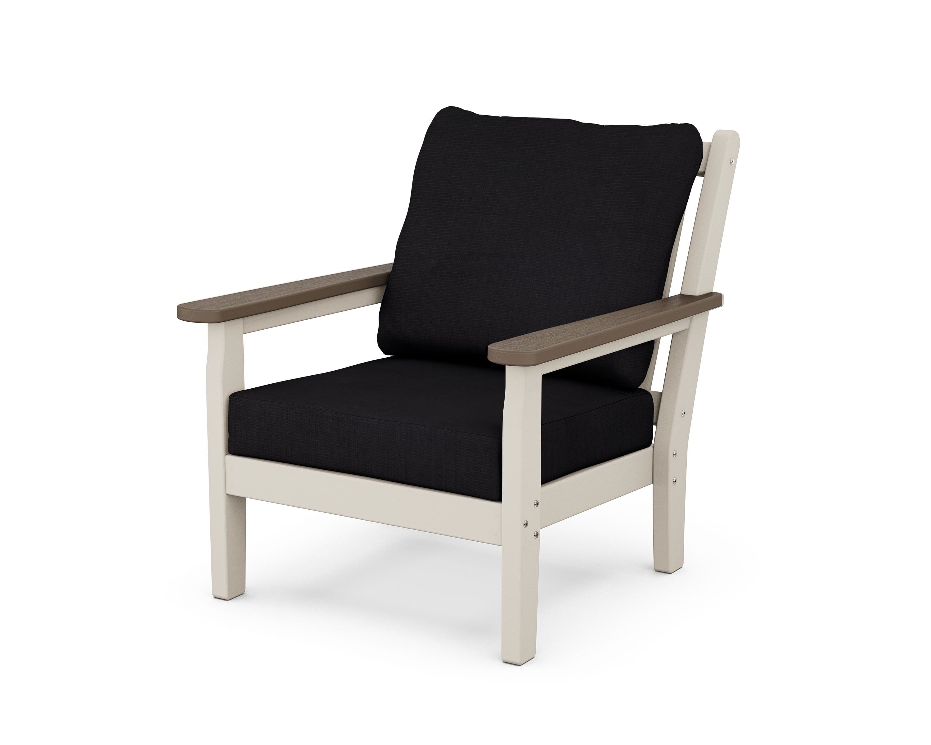 POLYWOOD® Chippendale Deep Seating Chair in Sand / Kona / Midnight Linen