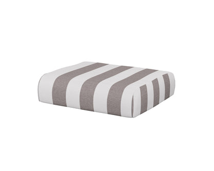 POLYWOOD® Club Ottoman Cushion in Cabana Stripe Grey Mist