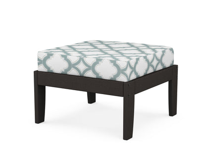 Unbranded Modular Ottoman - Classic in Vintage Coffee / Trellis Glacier Spa