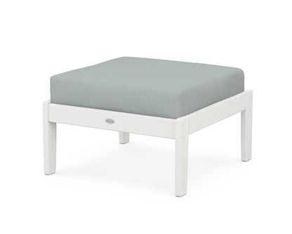 POLYWOOD® Braxton Deep Seating Ottoman in Vintage White / Spa