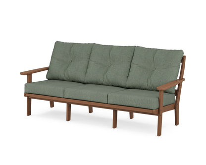 POLYWOOD® Mission Deep Seating Sofa in Teak / Cast Sage