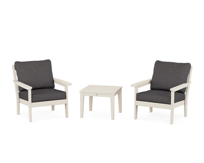 Country Living Cottage 3-Piece Deep Seating Set in Sand / Ash Charcoal