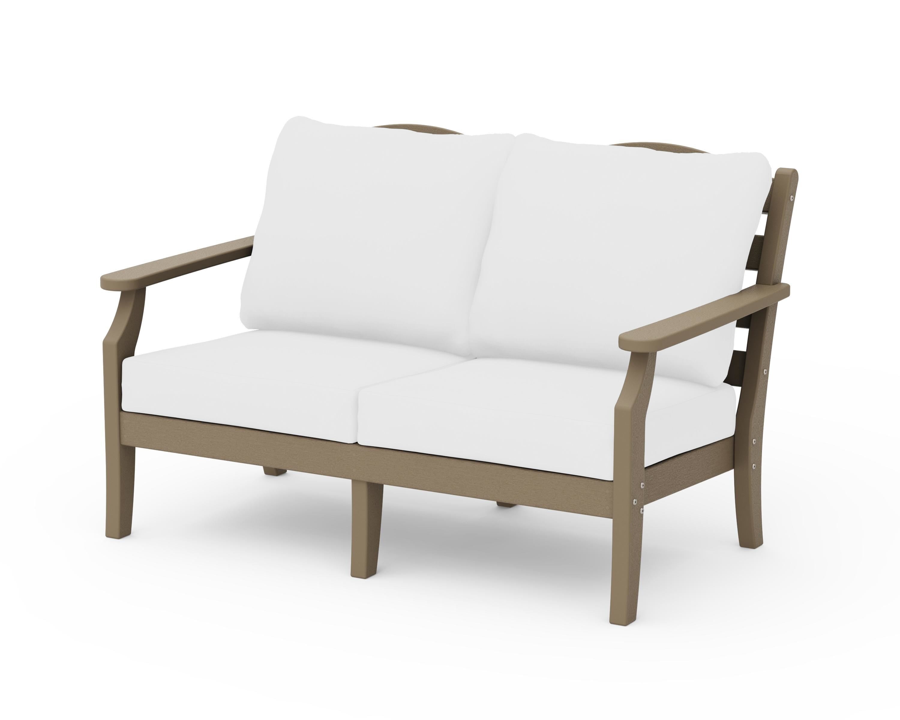 Draper James™ by  POLYWOOD® Savannah Deep Seating Loveseat in Vintage Sahara / Natural