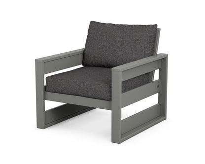 POLYWOOD® Westport Club Chair in Slate Grey / Ash Charcoal