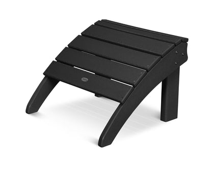POLYWOOD® Seashell Ottoman in Black