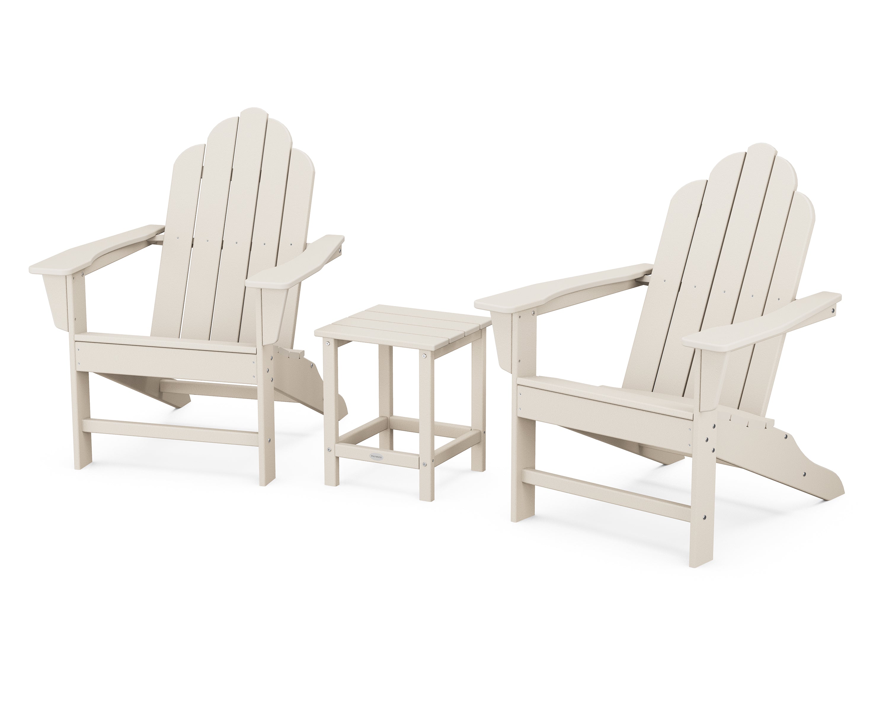 POLYWOOD® Long Island Adirondack 3-Piece Set in Sand