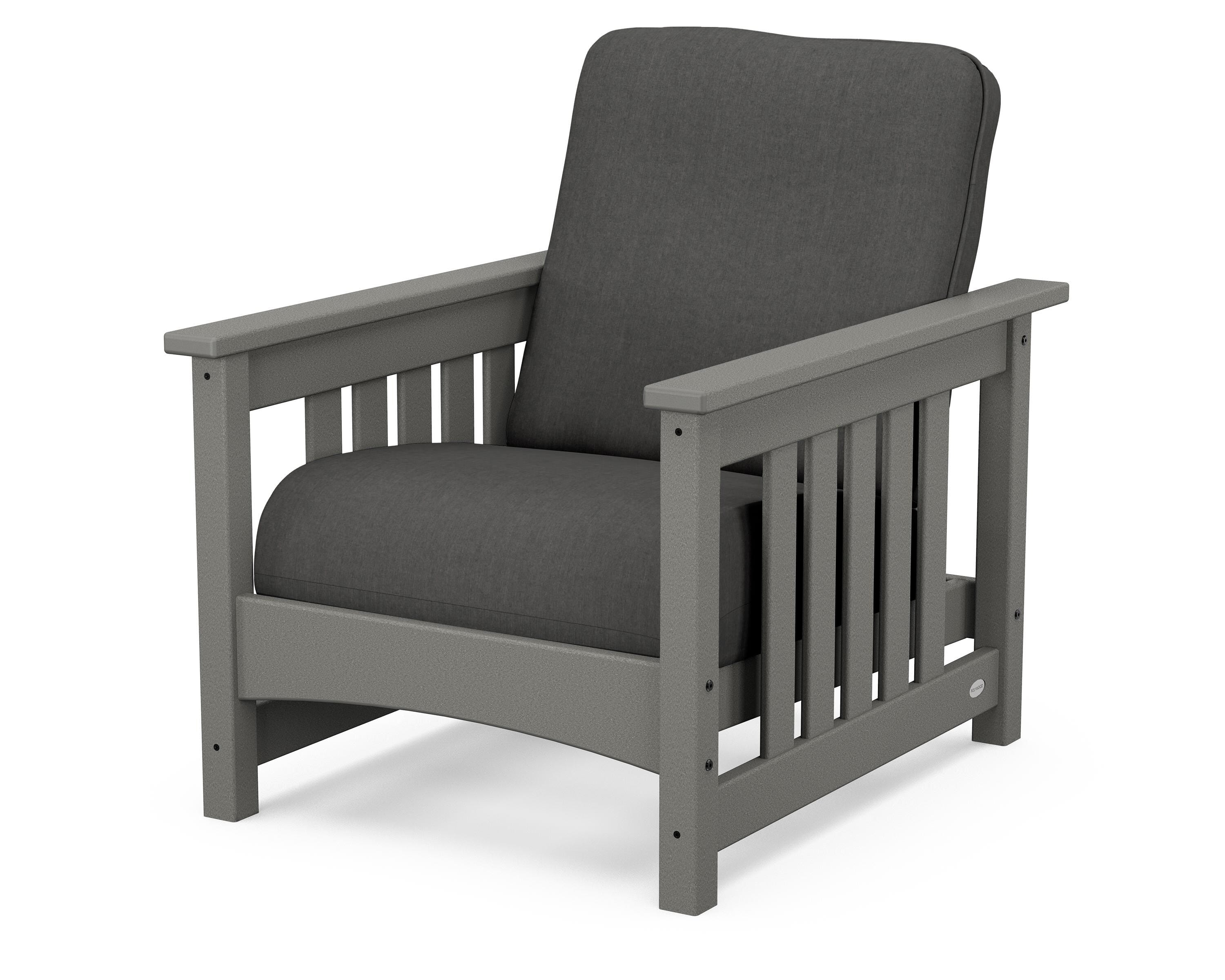 POLYWOOD® Club Mission Chair in Slate Grey / Spectrum Carbon