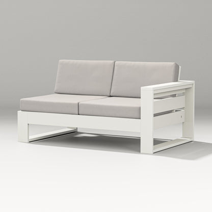 PW Designer Series Latitude Modular Right Arm Loveseat in Vintage White / Cast Ash